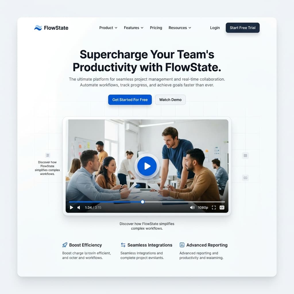 Best video format for a SaaS landing page