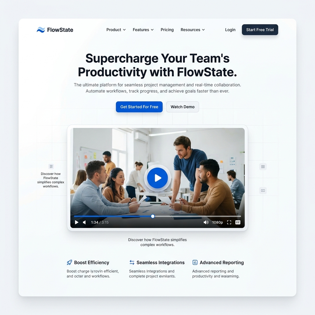Best video format for a SaaS landing page